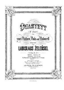 String Quartet in F Major, Op.28: Violin I part by Władysław Żeleński