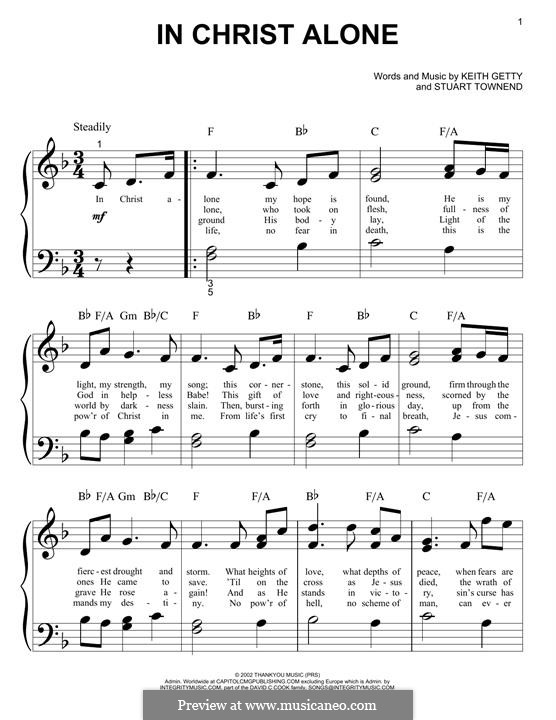 In Christ Alone (Newsboys): For piano by Keith Getty, Stuart Townend