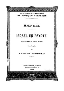 Israel in Egypt, HWV 54: Piano-vocal score by Georg Friedrich Händel