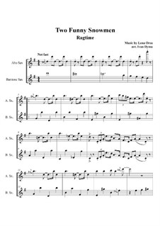 Two Funny Snowmen Rag: For two saxophones by Lena Orsa