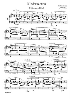 No.4 Bittendes Kind (Pleading Child): For piano by Robert Schumann