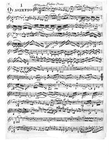 Six String Quartets: Violin I  part by Giuseppe Maria Cambini