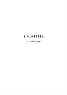 Piano Trio No.2 in B Flat Minor, Op.5: Cello part by Robert Volkmann