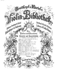 Concerto for Violin and Orchestra No.5 in D Minor, Op.35: Version for violin and piano – violin part by Ferdinand David