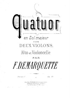 String Quartet in G Major, Op.13: Viola part by F. Demarquette