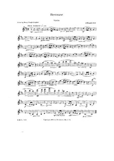 No.5 Berceuse (Lullaby): Solo part by César Cui