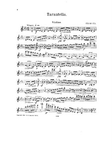 Tarantella for Violin and Piano: Solo part by César Cui