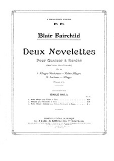 Two Novelettes, Op.10: For piano trio by Blair Fairchild