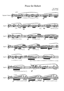 Piece for soprano clarinet, MVWV 1209: Piece for soprano clarinet by Maurice Verheul