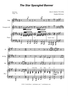 Instrumental version: Duet for Bb-trumpet and french horn by John Stafford Smith