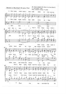 Blowin' In The Wind für gem. Chor: Blowin' In The Wind für gem. Chor, Op.14.2 by folklore