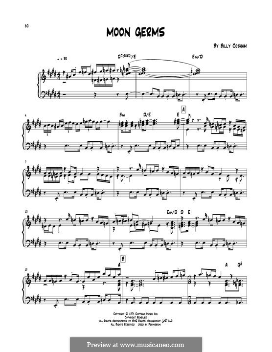 Moon Germs by B. Cobham sheet music on MusicaNeo