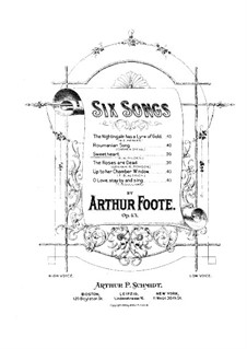 Six Songs, Op.43: No.3 Sweetheart by Arthur Foote