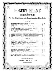 Five Songs, Op.30: No.2 Blätter lässt die Blume fallen by Robert Franz