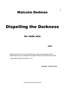 Dispelling the Darkness, MMS17: Dispelling the Darkness by Malcolm Dedman