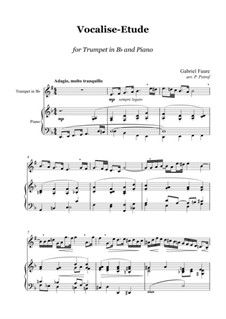 Vocalise-étude: Version for trumpet and piano by Gabriel Fauré