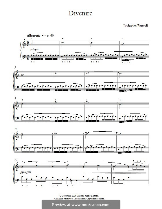 Divenire: For piano by Ludovico Einaudi