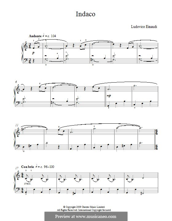 Indaco: For piano by Ludovico Einaudi