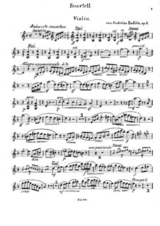 Piano Quartet in D Minor, Op.3: Violin part by Johan Andreas Hallén