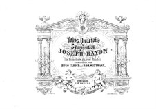 Piano Trios (Collection), Hob.XV: No.5-8. Version for piano four hands by Joseph Haydn