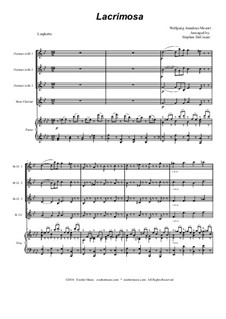 Lacrimosa: For clarinet choir by Wolfgang Amadeus Mozart