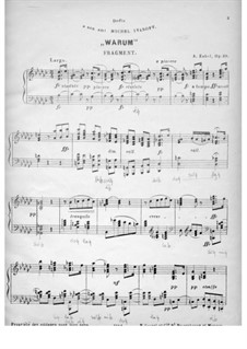 Warum, Op.28: Warum by Albert Zabel