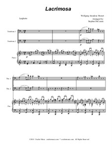 Lacrimosa: Trombone duet by Wolfgang Amadeus Mozart