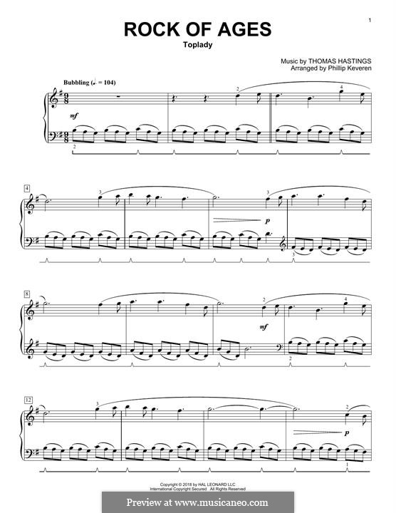 Rock of Ages: For piano (Phillip Keveren) by Thomas Hastings