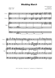 Wedding March: Duet for C-instruments by Felix Mendelssohn-Bartholdy