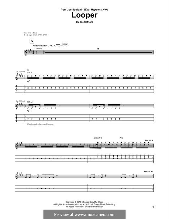 Looper by J. Satriani sheet music on MusicaNeo