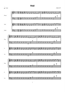 May: For violin, cello and piano by Albert Podlyavskiy