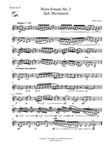 Horn Sonata No.2: 2nd. Movement - Adagio by Mike Lyons