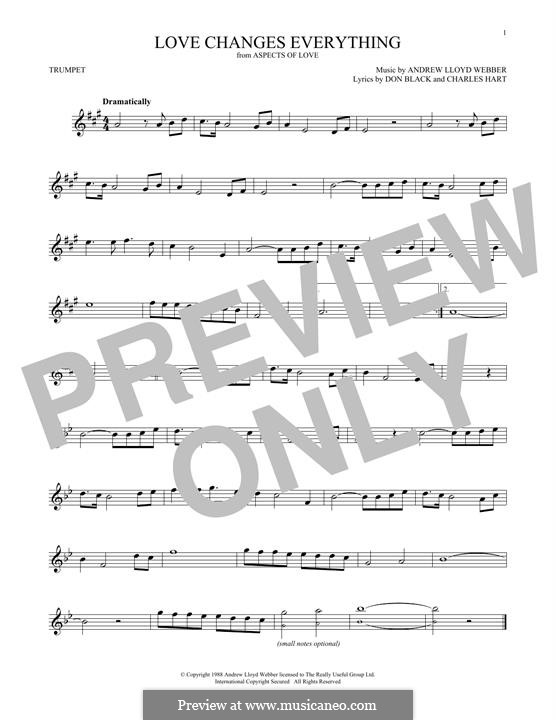 Love Changes Everything (Aspects of Love) by A.L. Webber on MusicaNeo