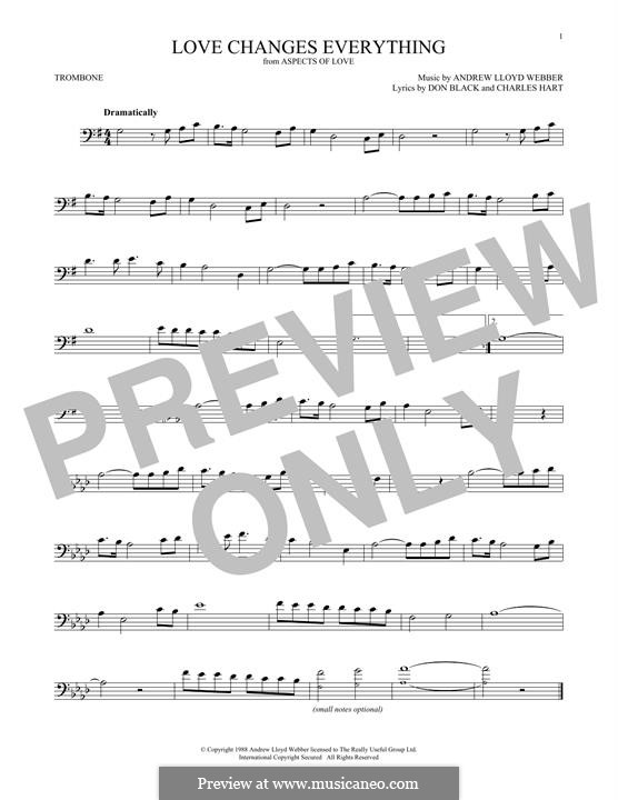 Love Changes Everything (Aspects of Love) by A.L. Webber on MusicaNeo