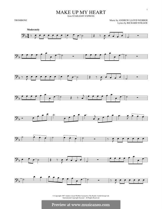 Make Up My Heart: For trombone by Andrew Lloyd Webber
