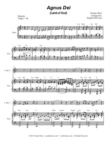 Agnus Dei: Duet for C-instruments by Georges Bizet