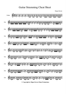 Guitar Strumming Cheat Sheet, MS Op.39-SGP: Guitar Strumming Cheat Sheet by Miguel Serrat