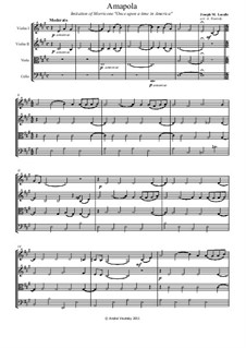 Amapola (Pretty Little Poppy): For string quartet by Joseph M. Lacalle