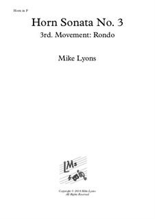 Horn Sonata No.3: 3rd. movement: Rondo - Presto by Mike Lyons