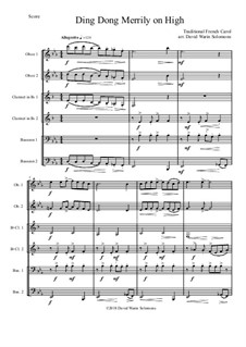 Ding Dong! Merrily on High: Jazzed up version for wind sextet (2 oboes, 2 clarinets, 2 bassoons) by folklore