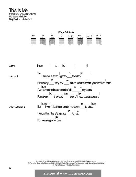 Vocal-instrumental version: Lyrics and chords by Justin Paul, Benj Pasek