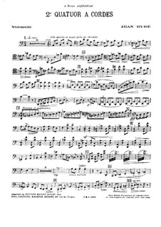 String Quartet No.2 in C Major: Cello part by Jean Huré