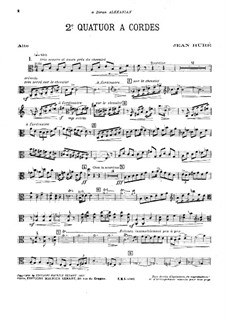 String Quartet No.2 in C Major: Viola part by Jean Huré