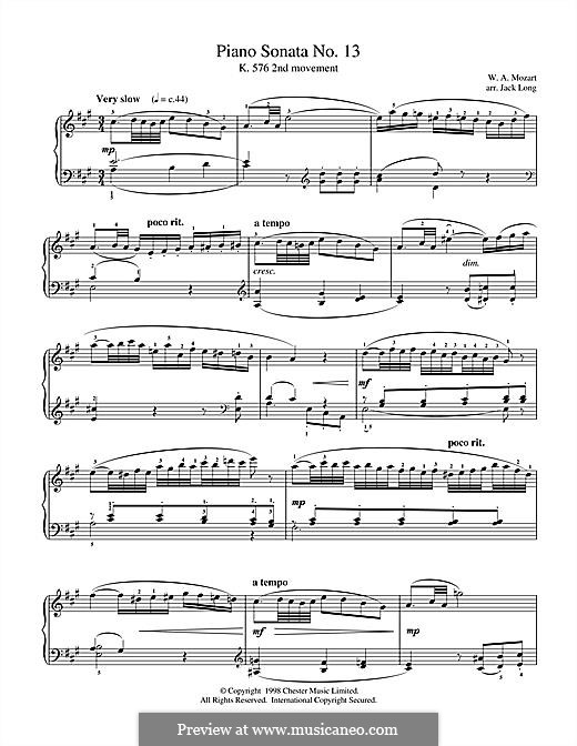 Sonata for Piano No.13 in B Flat Major, K.333: For a single performer by Wolfgang Amadeus Mozart