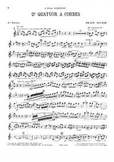 String Quartet No.2 in C Major: Violin I part by Jean Huré