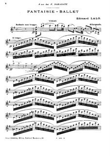 Fantasia-Ballet: Violin part by Édouard Lalo