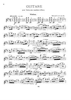 Guitare, Op.28: Solo part by Édouard Lalo