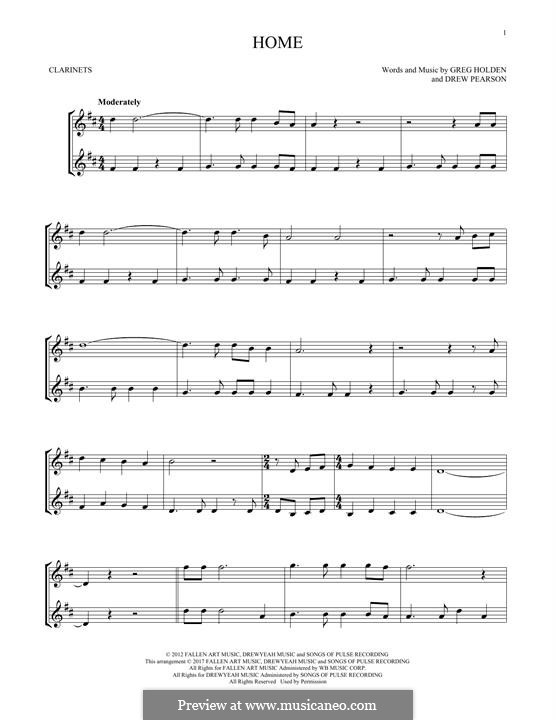 Home: For two clarinets by Phillip Phillips