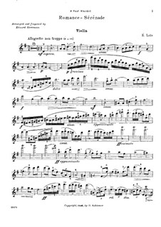 Romance-Serenade: Violin part by Édouard Lalo