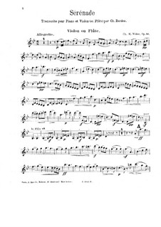 Serenade in B Flat Major, Op.10: For violin (or flute) and piano by Charles-Marie Widor